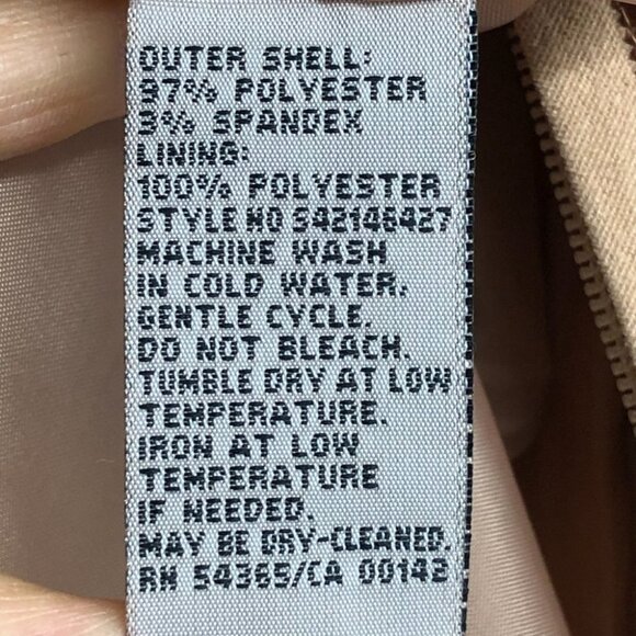 TanJay Brown Faux Suede embroidered Zip-up Lightweight Jacket size 12 - Picture 9 of 15